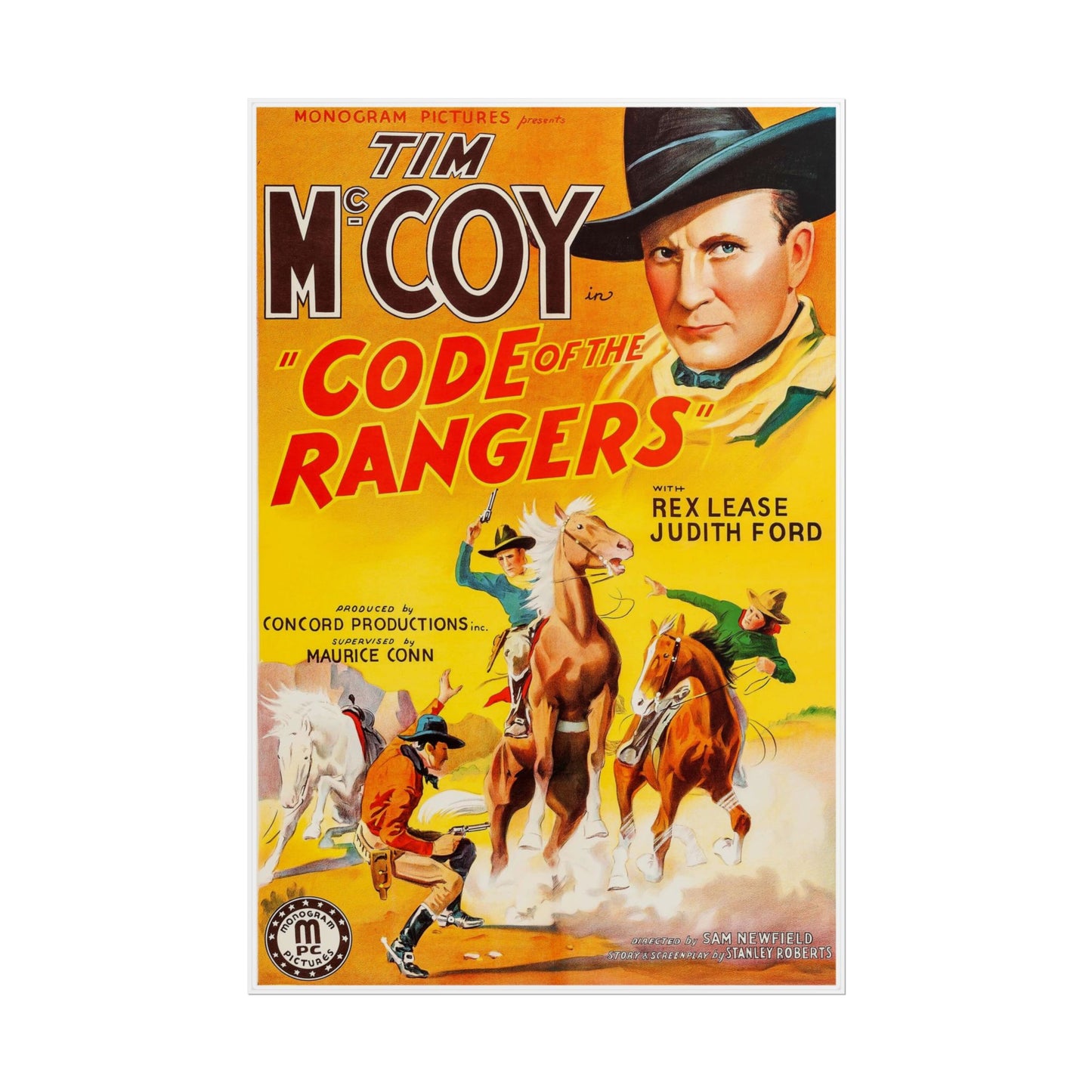 Code of the Rangers Poster – Monogram (1938) | Tim McCoy Western Classic