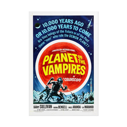 Planet of the Vampires Movie Poster – Re-Print of 1965 Film Artwork | Sci-Fi