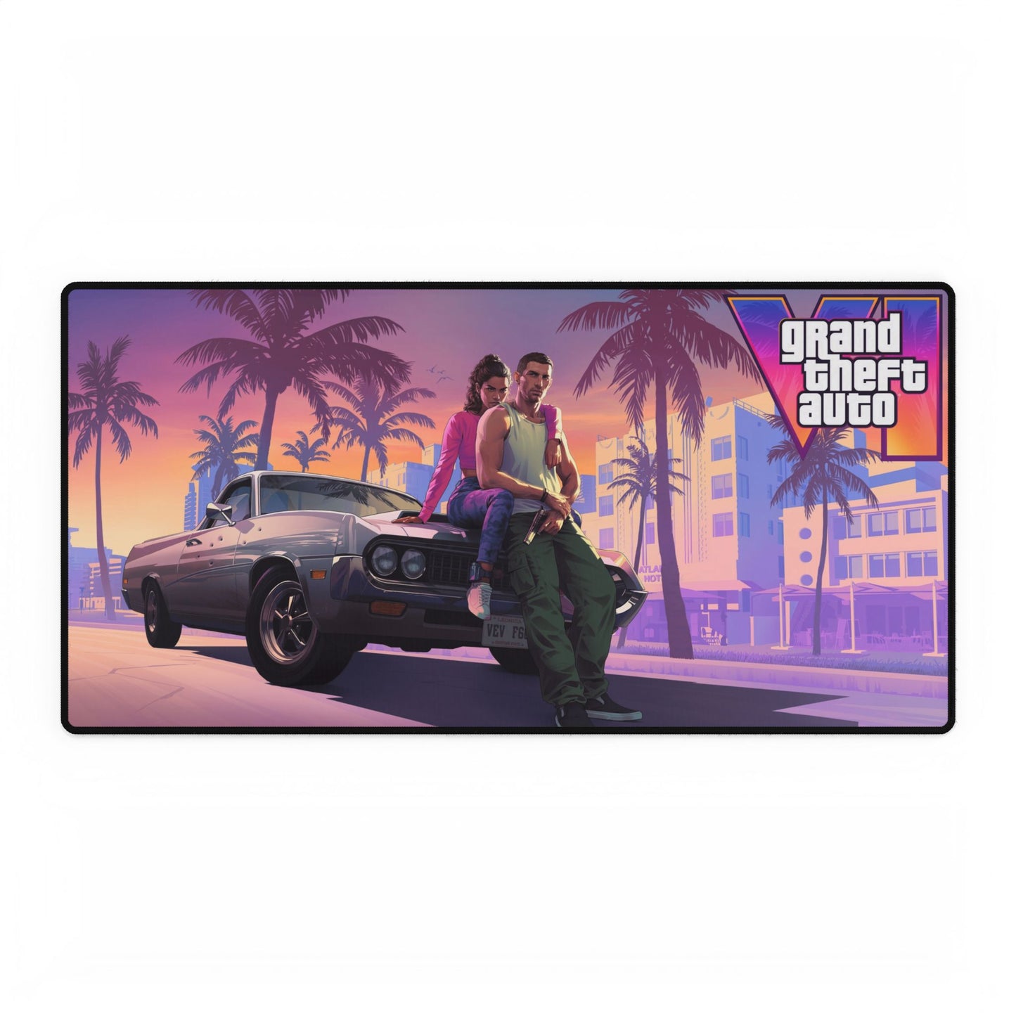 Grand Theft Auto VI - GTA 6 Desk Mat / Mouse Pad – 31.5"x15.5", Gaming & Office