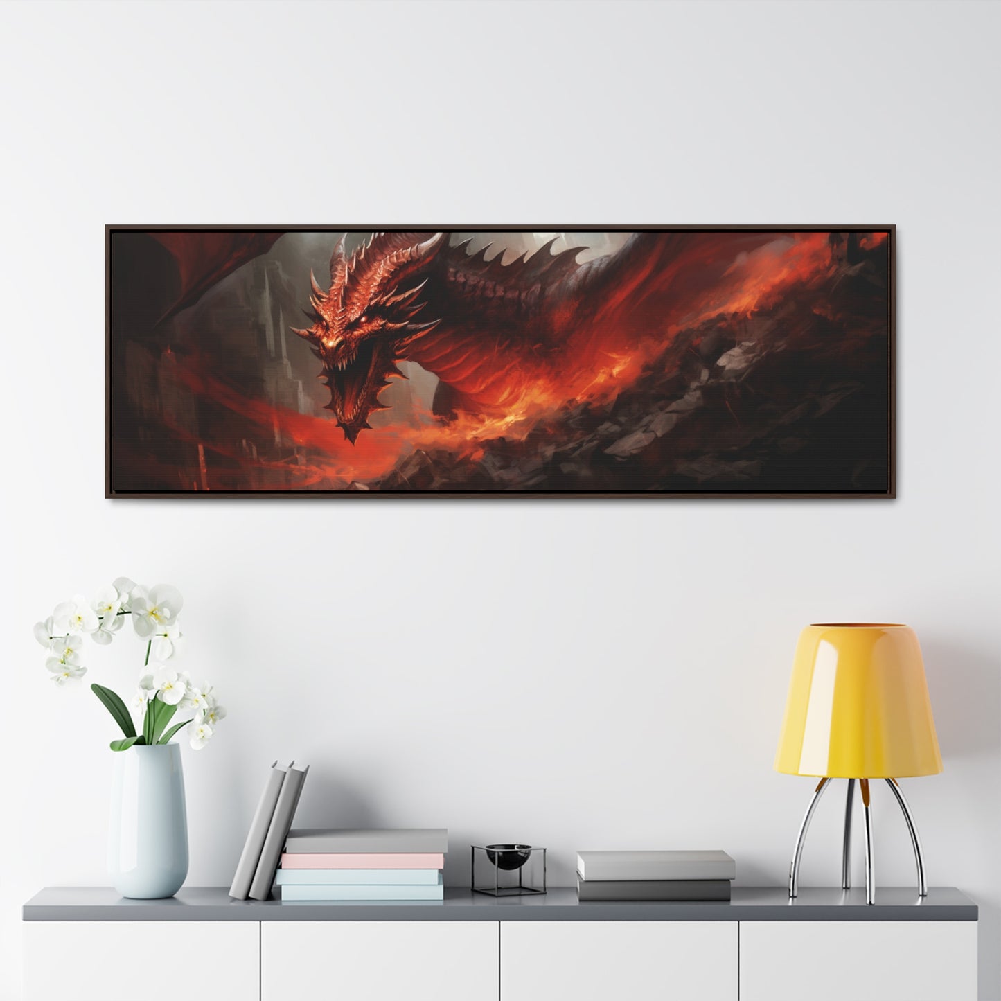 Adi Granov Inspiration – "Infernal Wrath" | Epic Fantasy Wide Canvas Art