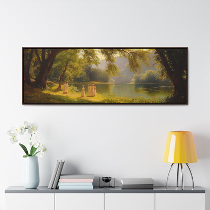 Adolphe William Bouguereau Inspiration – "Golden Serenity" | Romantic Landscape Wide Canvas Art