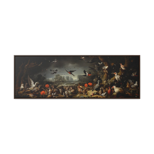 Abraham Mignon Inspiration – Birds | Elegant & Detailed Wide Long Wall Art