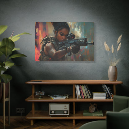 "Deadeye Strike" – Girls & Guns Kore Series Precision Sniper Canvas Art