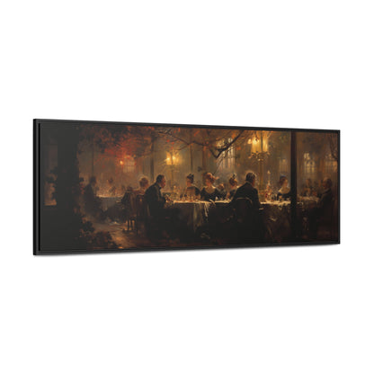 Adolph Menzel Inspiration – "Evening Elegance" | Romantic Impressionist Wide Canvas Art