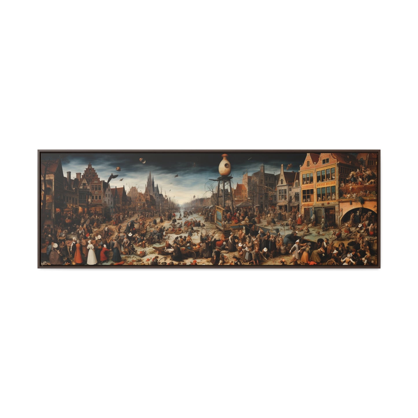 Abraham Brueghel Inspiration – "Festive Chaos" | Historical Wide Canvas Art