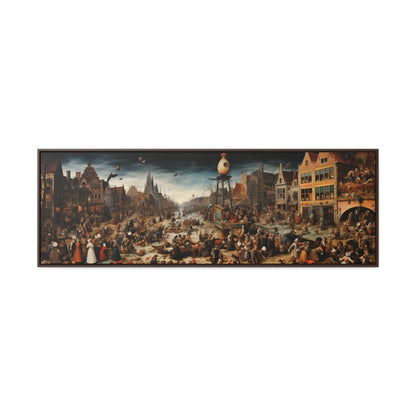 Abraham Brueghel Inspiration – "Festive Chaos" | Historical Wide Canvas Art