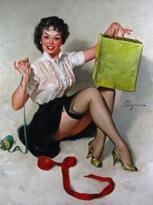 A Neat Package by Gil Elvgren (1961) - Vintage Pin-Up Poster