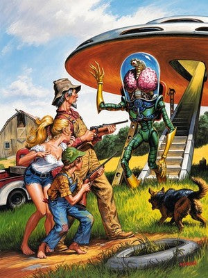 Earl Norem Mars Attacks #1 Poster 1994 – Sci-Fi UFO Invasion Wall Art Decor
