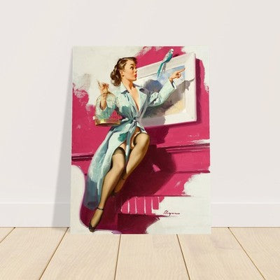 Pretty Cagey by Gil Elvgren (1953) Vintage Poster 2