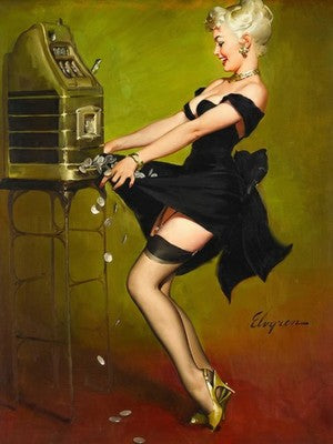 Jackpot! by Gil Elvgren (1961) Vintage Pin-Up Poster