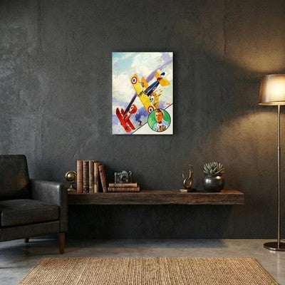 Rudolph Belarski Aces 1932 WWI Dogfight Canvas Wall Art 24x32 Stretched 4