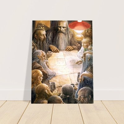 Thorin's Map by Alan Lee (1997) Fantasy Poster - Lord of The Rings Art 2