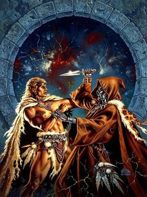 THE HUNTER BY CLYDE CALDWELL POSTER D&D FANTASY VIBRANT-COLORED WALLART