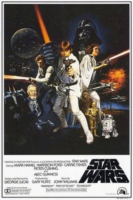 Star Wars Style C Poster 1977 – Luke Skywalker Darth Vader Sci-Fi Wall Art Decor