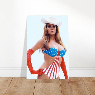 Raquel Welch Star-Spangled Swimsuit 1970 Poster – Icon Wall Art Decor 2