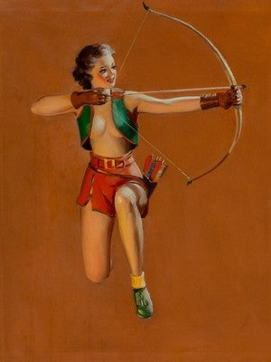 Sure Shot by Gil Elvgren (1947) Vintage Poster - Pin-Up Art