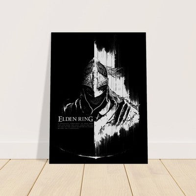 Elden Ring Tarnished BW Poster – Dark Fantasy Video Game Art 2022 Wall Art Decor 2