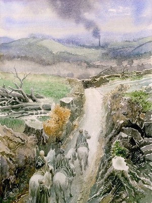 The Scouring of the Shire by Alan Lee (1991) - Lord of the Rings Poster