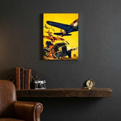Rudolph Belarski WWII Military Planes Trucks 1942 Canvas Wall Art 24x32 3