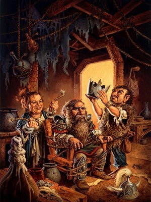 FLINT THE KING BY CLYDE CALDWELL POSTER D&D SHARP-DETAIL VIBRANT-COLORED RPG