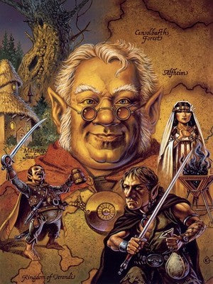 THE FIVE SHIRES BY CLYDE CALDWELL POSTER D&D FANTASY WALLART VIBRANT