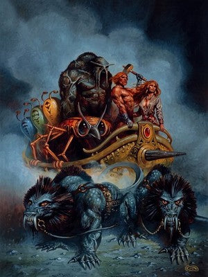 RETURN OF NATHAN BRAZIL BY CLYDE CALDWELL POSTER 2004 WALL ART FANTASY