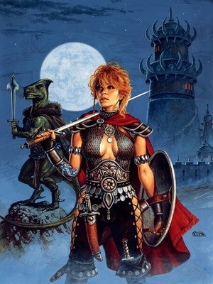 AZURE BONDS BY CLYDE CALDWELL POSTER DUNGEONS & DRAGONS FANTASY RPG VIBRANT