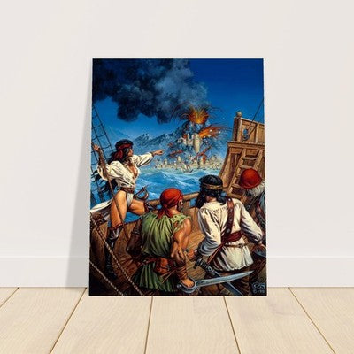 PIRATES DUNGEONS & DRAGONS BY CLYDE CALDWELL POSTER FANTASY VIBRANT-COLORED 2
