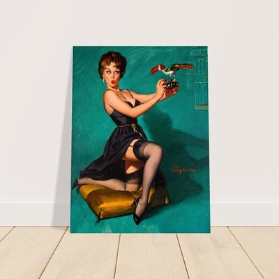 Gil Elvgren Ruffled Feathers (1967) Vintage Pin-Up Poster 2