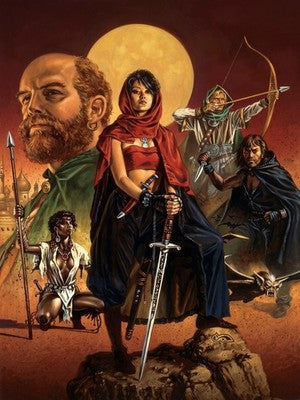 RED SANDS BY CLYDE CALDWELL POSTER D&D FANTASY VIBRANT-COLORED WALLART