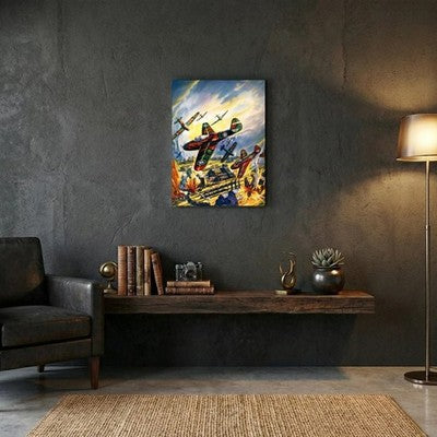 Rudolph Belarski High Ramparts WWII Fighter Planes Canvas Wall Art 24x32 4