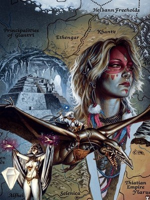 THE SHADOW ELVES BY CLYDE CALDWELL POSTER D&D FANTASY WALLART VIBRANT