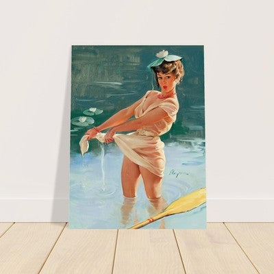 Gil Elvgren Upsetting Upset (1969) Vintage Pin-Up Poster 2