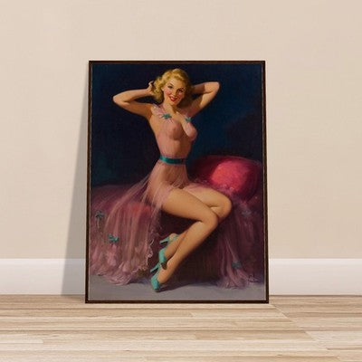 Art Frahm Pin-Up in Pink (1952) - Framed Poster 2