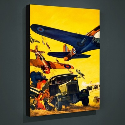 Rudolph Belarski WWII Military Planes Trucks 1942 Canvas Wall Art 24x32