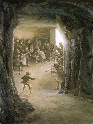 The Gate of The Goblins by Alan Lee (1997) Fantasy Poster - Lord of The Rings Ar