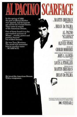 Scarface 1983 Movie Poster - Al Pacino Classic Crime Drama
