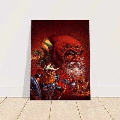 THE DWARVES OF ROCKHOME 1988 BY CLYDE CALDWELL POSTER D&D FANTASY WALLART 2