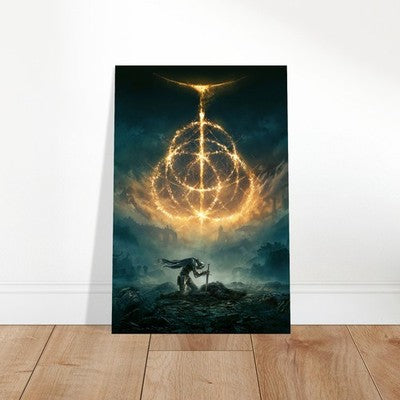 Elden Ring Key Art 2022 Poster – Epic Fantasy Warrior Game Wall Art Decor 2