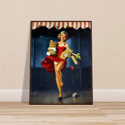 Art Frahm A Sudden Gust in the Rain (1952) Framed Poster 2