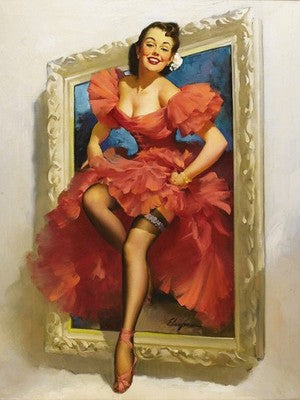 Stepping Out by Gil Elvgren (1953) Vintage Pin-Up Poster