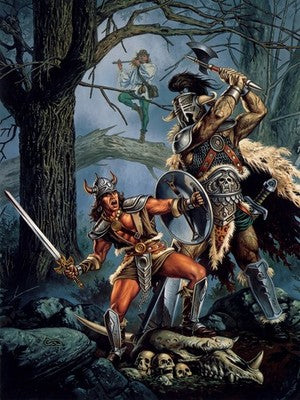 THE OATH & THE MEASURE BY CLYDE CALDWELL POSTER D&D FANTASY WALLART