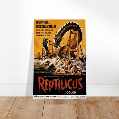 Reptilicus Movie Poster – Giant Dragon Monster Vintage SciFi 2