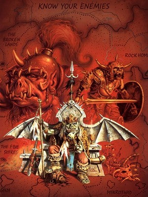 ORCS OF THAR BY CLYDE CALDWELL POSTER D&D FANTASY WALLART SHARP-DETAIL RPG