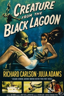 Creature from the Black Lagoon 1954 Classic Monster Poster Wall Art Decor