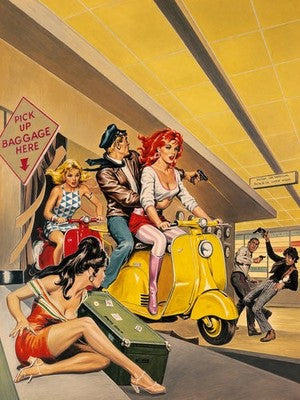 Earl Norem Terminal Getaway 1969 Poster – Vintage Scooter Adventure