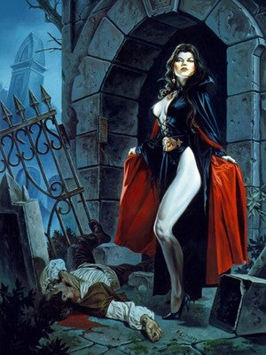 MIDNIGHT SNACK BY CLYDE CALDWELL POSTER D&D FANTASY WALLART DRAGON