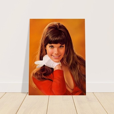 Barbi Benton in Orange Poster – 1970s Vintage Pin-Up Art Print 2