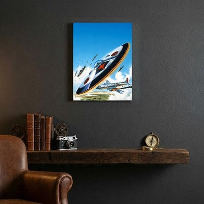 Edward Valigursky Amazing Stories October 1957 Canvas Wall Art 24x32 Stretched 3
