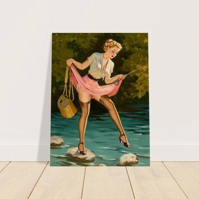 Arnold Armitage Fishing Pin-Up Poster - Vintage Retro Art Print 2